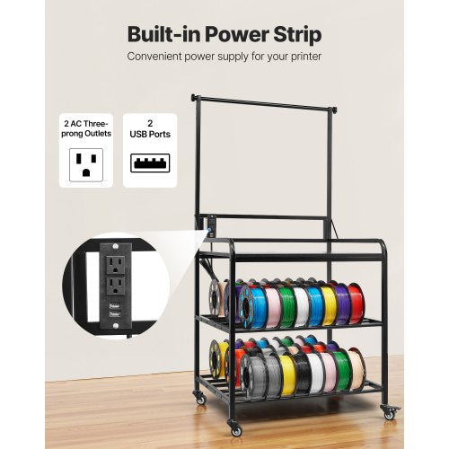3D Printer Filament Storage Rack 3Tier 3D Printer Stand with Filament