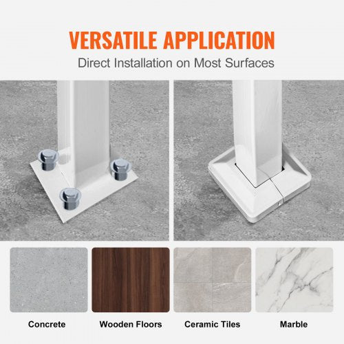 Handrails for Outdoor Steps Fit 1 or 3 Steps Outdoor Stair Railing White