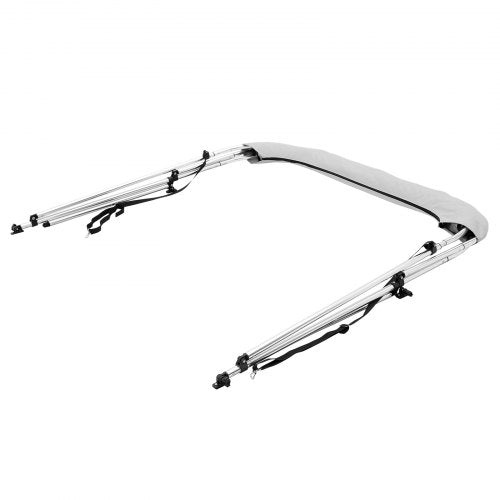 3 Bow Bimini Top Boat Cover Detachable Mesh Sidewalls 600D Polyester