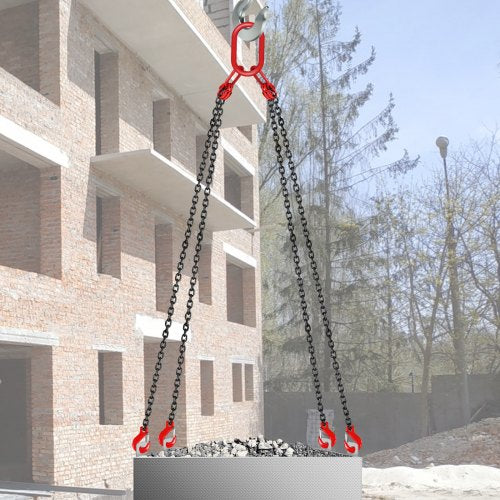 Chain Sling 516 inch x 10 ft Lifting Chains with Hooks G80 Engine Chain