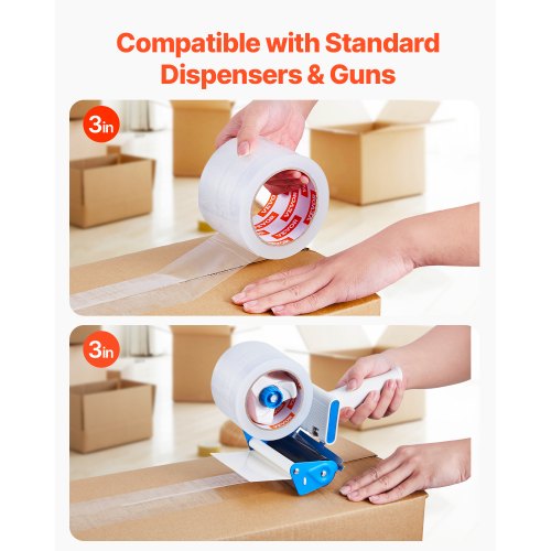 Clear Packing Tape 3 inches Core 24 Rolls 3 Inches x 65 Yards Packing