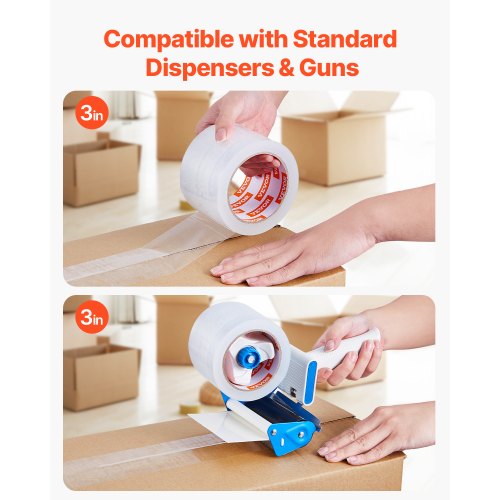 Clear Packing Tape 3 inches Core 6 Rolls 3 Inches x 65 Yards Packing