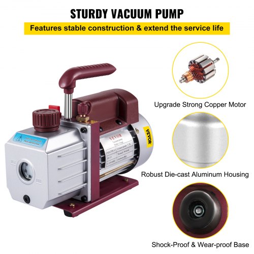 Vacuum Pump 45CFM Vacuum Pump HVAC SingleStage Rotary Vane Vacuum Pump
