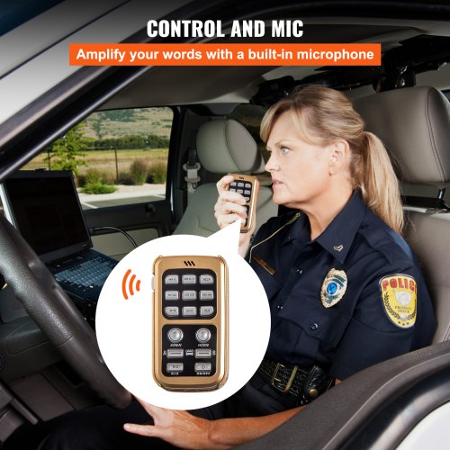 Police Siren PA System 400W 8 Sound Loud Car Warning Police Fire Emergency
