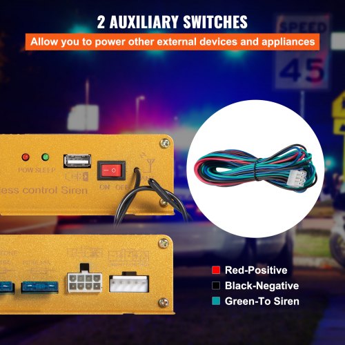 Police Siren PA System 400W 8 Sound Loud Car Warning Police Fire Emergency