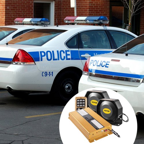 Police Siren PA System 400W 8 Sound Loud Car Warning Police Fire Emergency