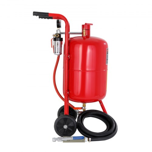 10Gal40L Sandblaster Equipped with Nozzle ShutOff Valve Pressure Gauge