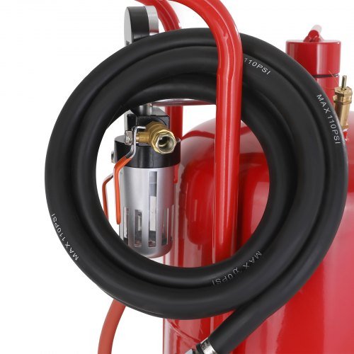 10Gal40L Sandblaster Equipped with Nozzle ShutOff Valve Pressure Gauge