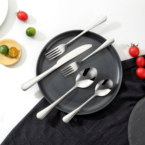 30Piece Silverware Set FoodGrade Stainless Steel Flatware Utensils