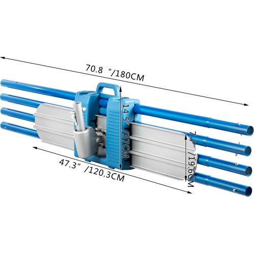 Bull Float Magnesium Concrete Float 48 x 8 Round End Concrete Float Tool