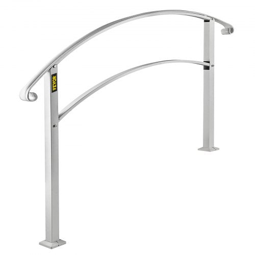 Handrails for Outdoor Steps Fit 1 or 4 Steps Outdoor Stair Railing White