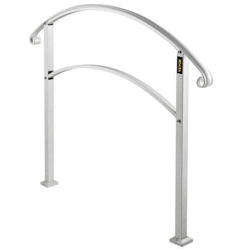 Handrails for Outdoor Steps Fit 1 or 4 Steps Outdoor Stair Railing White