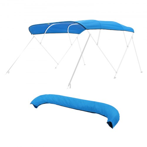 4 Bow Boat Bimini Tops 600D Polyester Canopy Waterproof Sun Protection