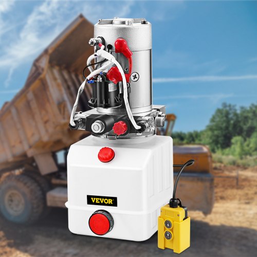 Hydraulic Pump Electric 4 Quart Double Acting Plastic Reservoir For Dump