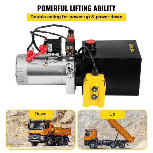 Hydraulic Pump Electric Hydraulic Pump 4 Quart Double Acting Metal Reservoir