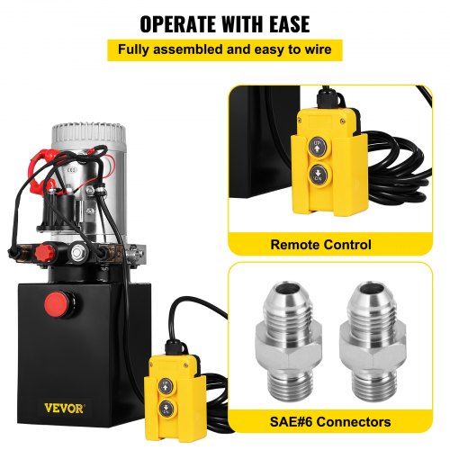 Hydraulic Pump Electric Hydraulic Pump 4 Quart Double Acting Metal Reservoir