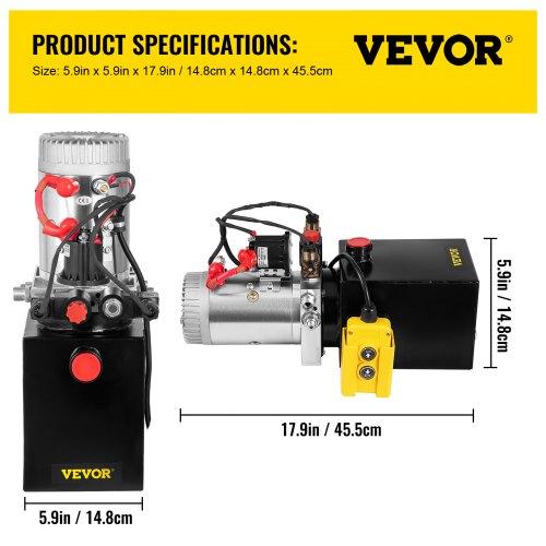 Hydraulic Pump Electric Hydraulic Pump 4 Quart Double Acting Metal Reservoir