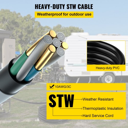 Welder Extension Cord 30 Amp 50 ft Extension Cord for Portable Welders