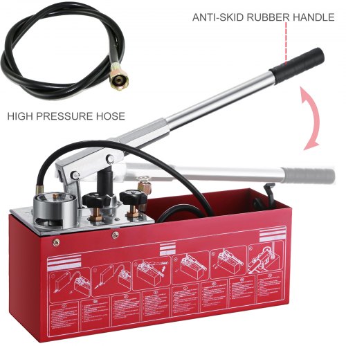 Hydraulic Pressure Test Pump 50 Bar 725 PSI 3 Gallon Tank 45ML 12 BSP