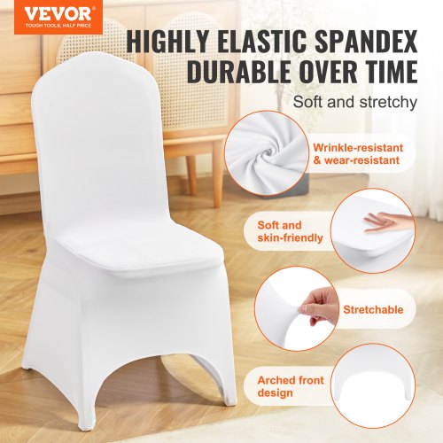 Stretch Spandex Folding Chair Covers Universal Fitted Arched Front Cover