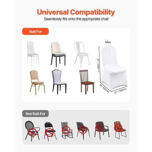 Stretch Spandex Folding Chair Covers Universal Fitted Chair Cover