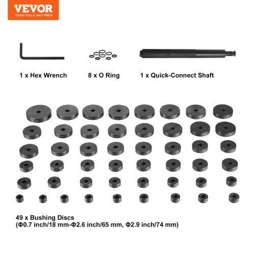 52PCS Custom Bushing Bearing Seal Driver Set Transmission Wheel Axle