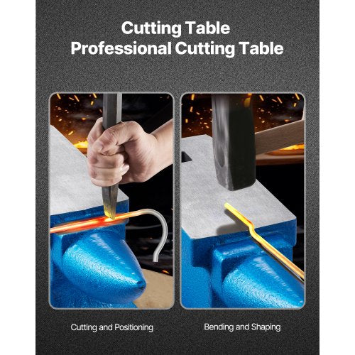 Single Horn Anvil 55Lbs Cast Iron Anvil Blacksmith Withstands Heavy