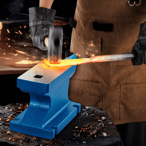 Single Horn Anvil 55Lbs Cast Iron Anvil Blacksmith Withstands Heavy