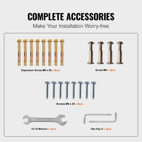 Handrails for Outdoor Steps Fit 1 or 5 Steps Outdoor Stair Railing Black