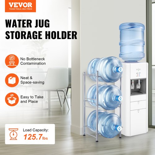 3 Tiers Water Jug Holder 5 Gallon Water Bottle Holder Single Row Water