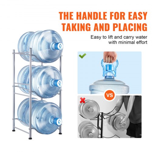3 Tiers Water Jug Holder 5 Gallon Water Bottle Holder Single Row Water