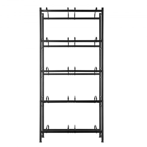 5Tier Water Jug Holder Double Row Water Bottle Rack for 10 Bottles Black – 10 W