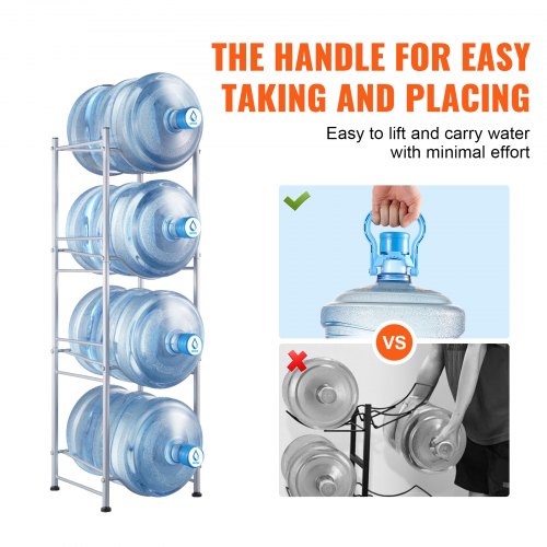 4 Tiers Water Jug Holder 5 Gallon Water Bottle Holder Single Row Water