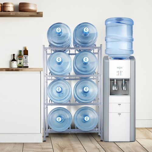 4 Tiers Water Jug Holder 5 Gallon Water Bottle Holder Double Row Water