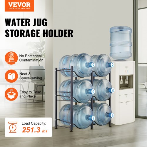 3 Tiers Water Jug Holder 5 Gallon Water Bottle Holder Double Row Water