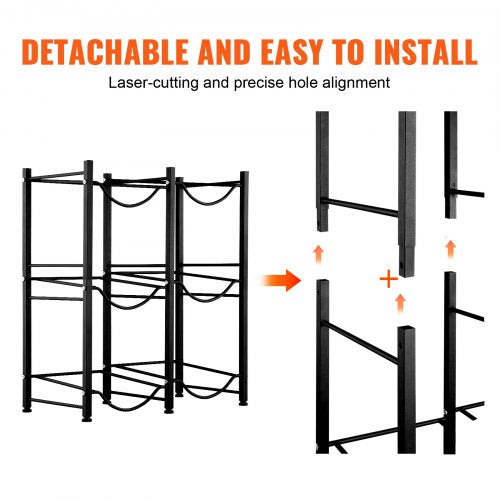 3 Tiers Water Jug Holder 5 Gallon Water Bottle Holder Double Row Water