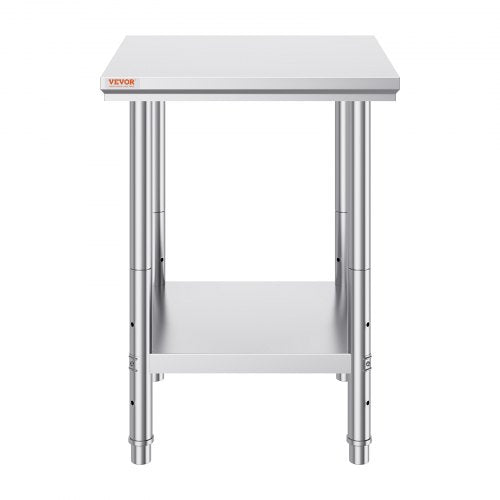 Stainless Steel Prep Table 24 x 24 x 31 Inch 700 lbs Load Capacity Heavy