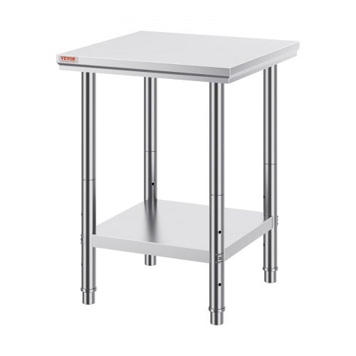 Stainless Steel Prep Table 24 x 24 x 31 Inch 700 lbs Load Capacity Heavy