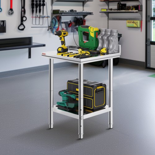 24 x 24 x 35 Inch Stainless Steel Work Table Commercial Food Prep Worktable