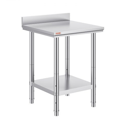 24 x 24 x 35 Inch Stainless Steel Work Table Commercial Food Prep Worktable