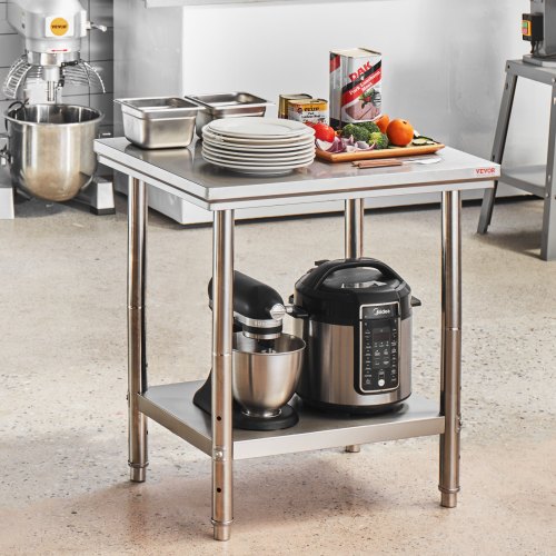 Stainless Steel Prep Table 24 x 30 x 31 Inch 700 lbs Load Capacity Heavy