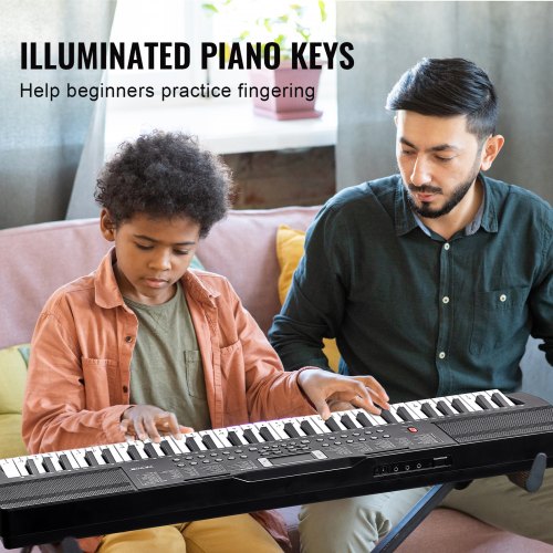 61 Key Digital Keyboard Piano 200 Tones 200 Rhythms Electric Portable