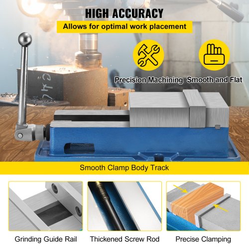 6 ACCU Lock Vise for Precision Milling Vice with 6 Inch Jaw for Drill
