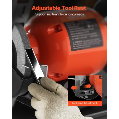 Bench Grinder 6inch Single Speed Bench Grinder 1750RPM LowSpeed Table