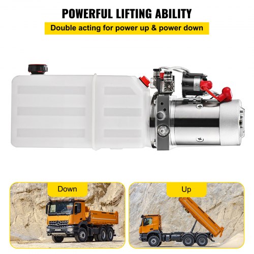 Hydraulic Power Unit 6 Quart Hydraulic Pump Double Acting DC12V Hydraulic