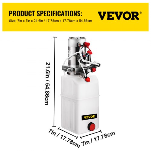 Hydraulic Power Unit 6 Quart Hydraulic Pump Double Acting DC12V Hydraulic