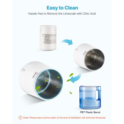 Water Distiller 6L 1.6 Gallon Larger Pure Water Purifier Filter For Home