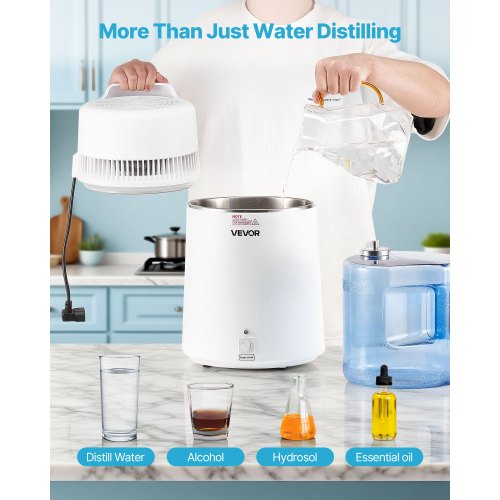 Water Distiller 6L 1.6 Gallon Larger Pure Water Purifier Filter For Home