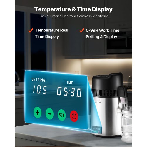 Water Distiller 6L 1.6 Gallon Larger Pure Water Purifier Filter For Home