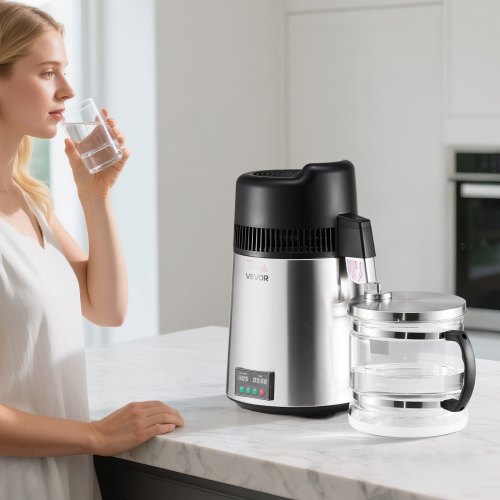 Water Distiller 6L 1.6 Gallon Larger Pure Water Purifier Filter For Home